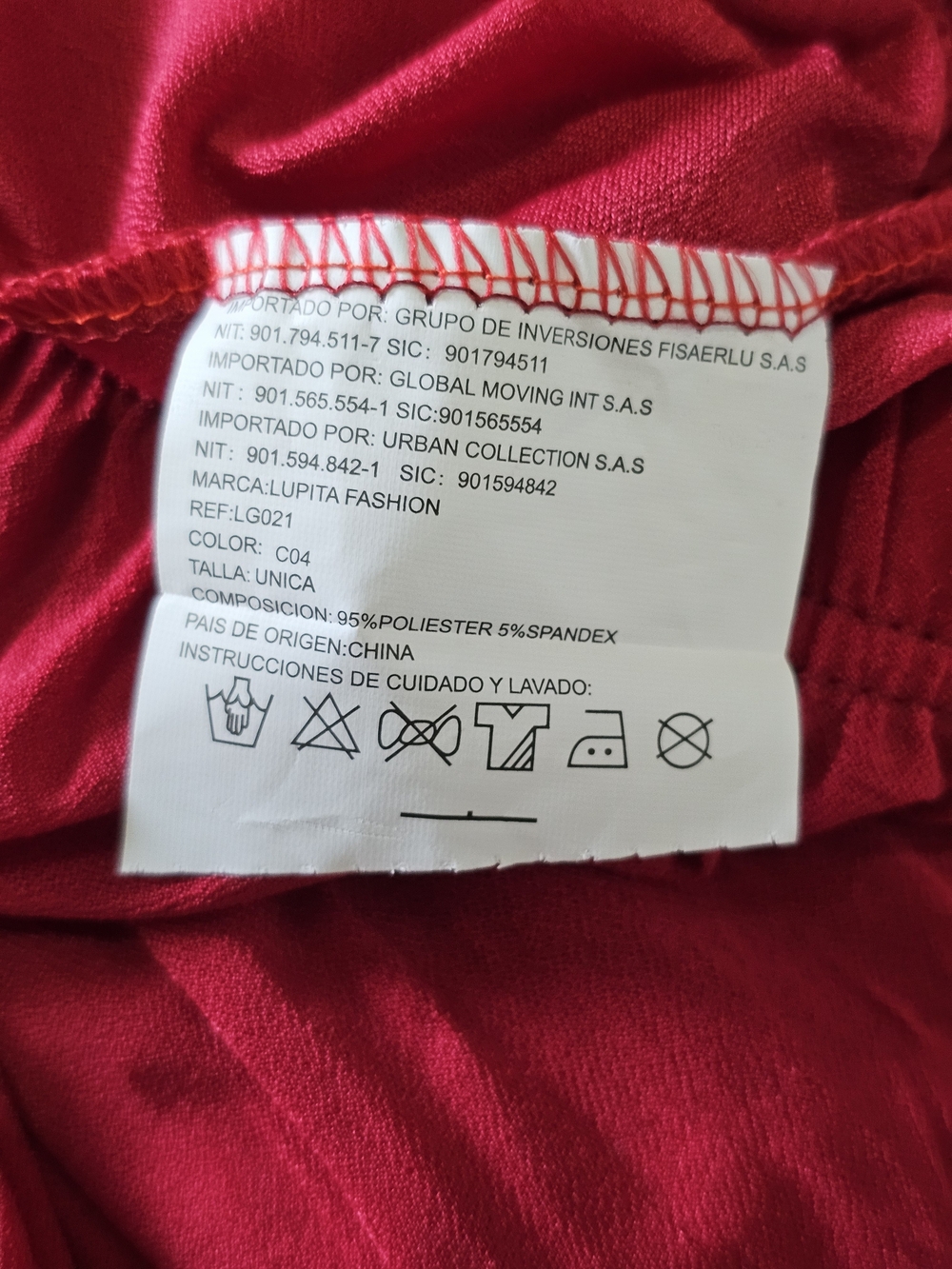 Red Wide-Leg Drawstring Pants - Picture 5 of 5